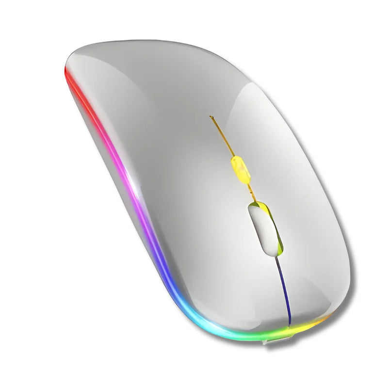 Mouse Wireless Sem Fio Recarregável LED RGB